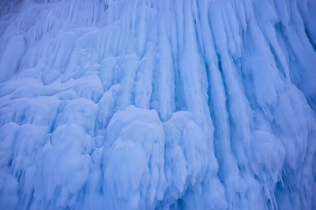 ice splashes baikal rocks, abstract winter view