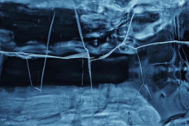 ice texture cracks baikal, abstract background winter ice transparent blue