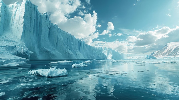 An iceberg emerges a majestic feature in Greenlands Arctic landscape