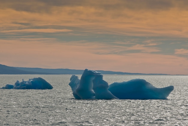 Iceberg floating on the Lake Argentino