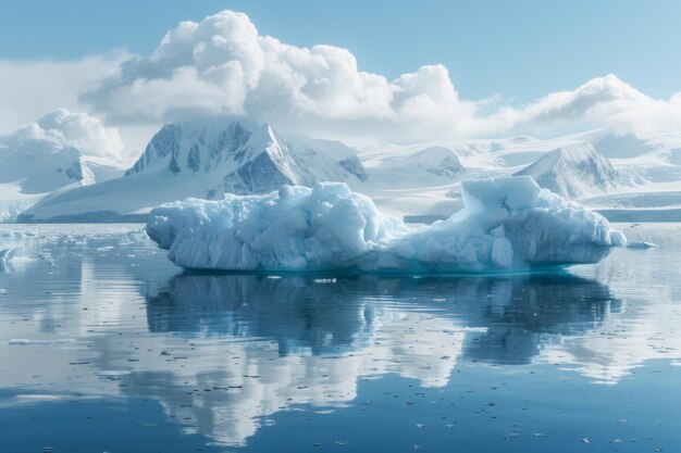 Iceberg Reflections in Clear Arctic Waters