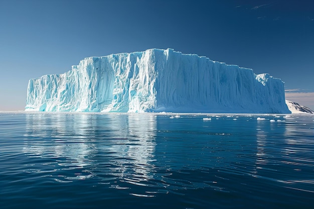 An iceberg in the sea of the arctic summer time clear sky sunny day beautiful scenery nature ph