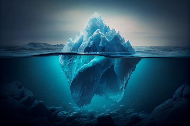 Iceberg underwater risk dark hidden generative ai