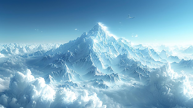 an iceberg with a blue sky and clouds in the background