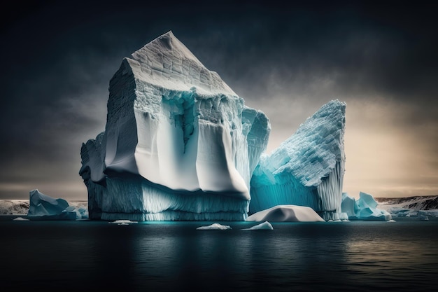 Icebergs in all their splendor AI generated