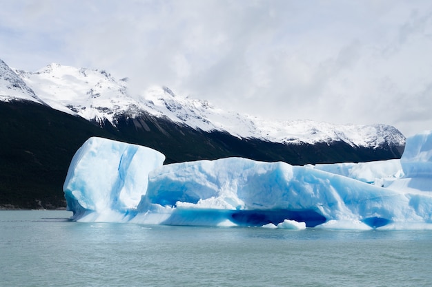 Icebergs floating on Argentino lake, Patagonia landscape, Argentina Lago Argentino