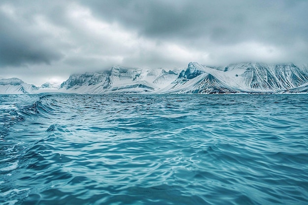 Photo icebergs in the ocean