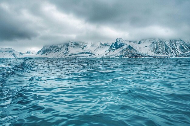 Photo icebergs in the ocean