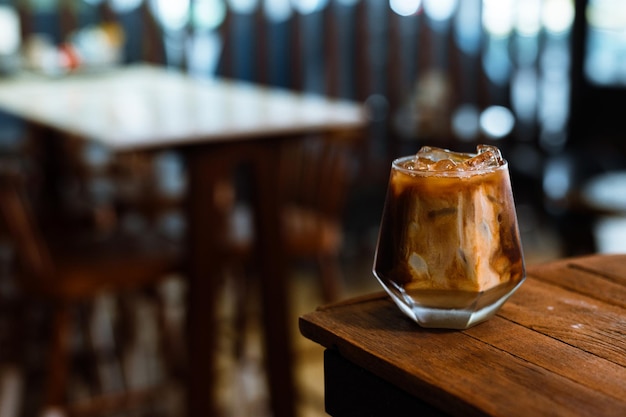 iced coffee ready to drink at cafe