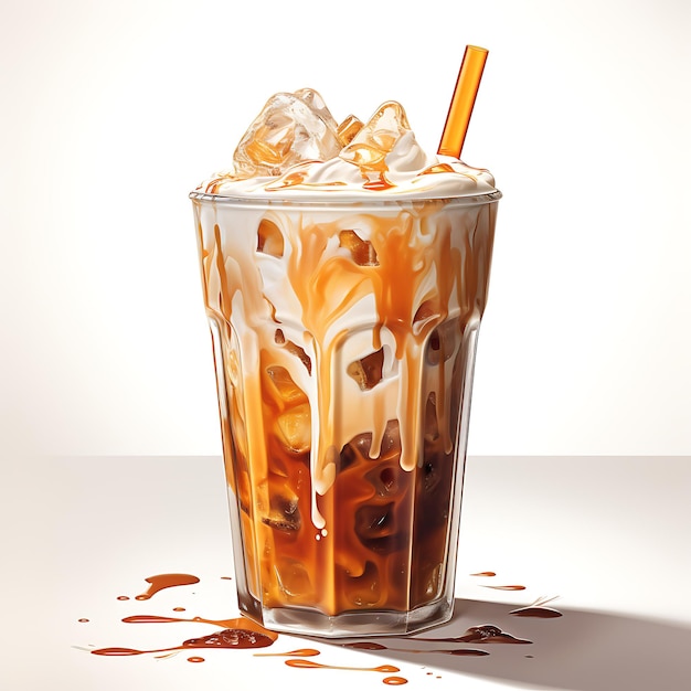 Iced Coffee With Cream Milk Perfect For Drink Catalog