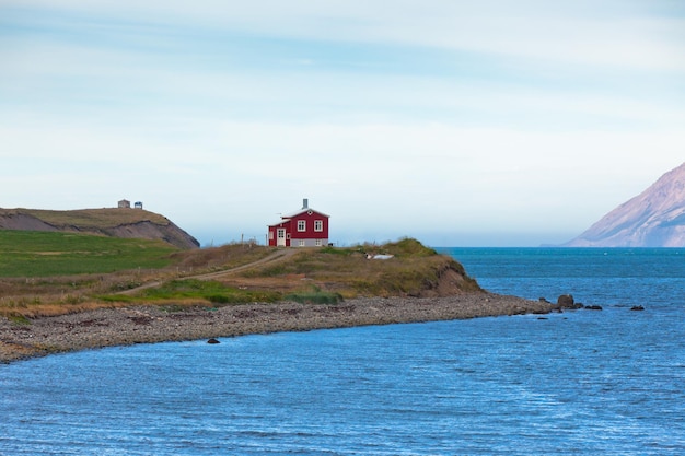 Iceland Nature Landscape with House