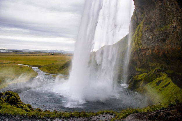 Iceland's iconic waterfall, Seljalandfoss a breathtaking beauty