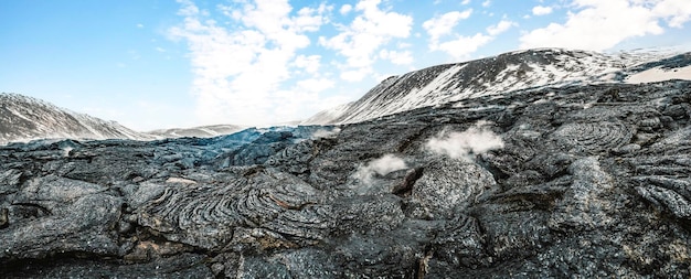 Iceland Volcanic eruption 2021 The volcano Fagradalsfjall is located in the valley Geldingadalir close to Grindavik