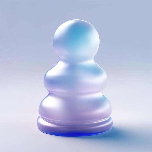 Icon of chess pawn Glossy glass style