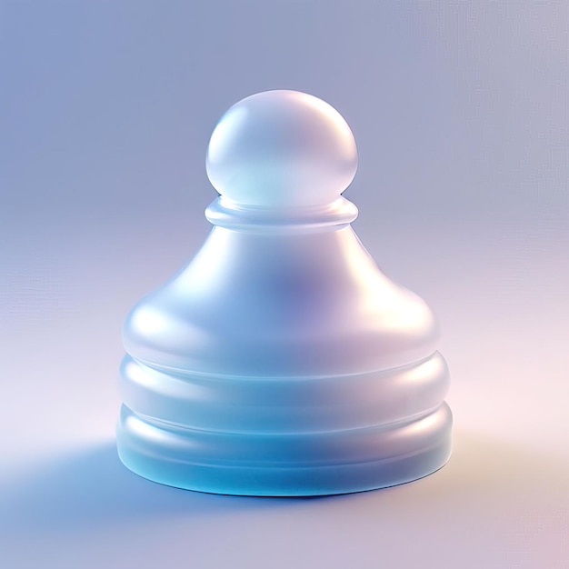 Icon of chess pawn Glossy glass style