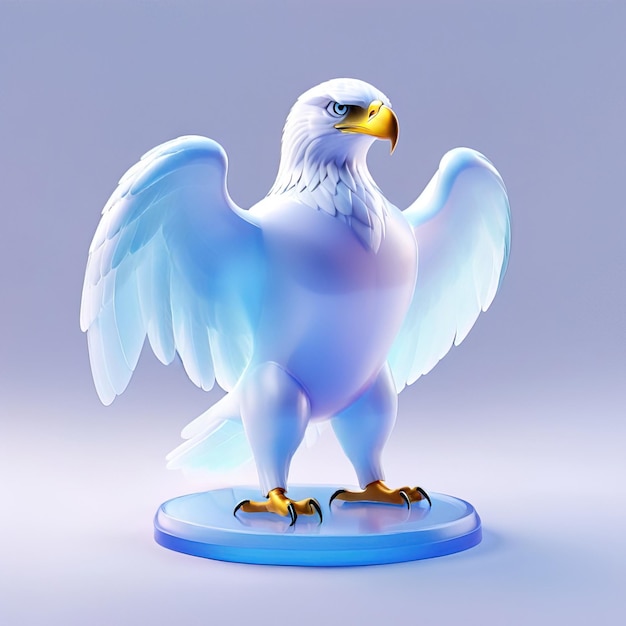 Icon of eagle Glossy glass style