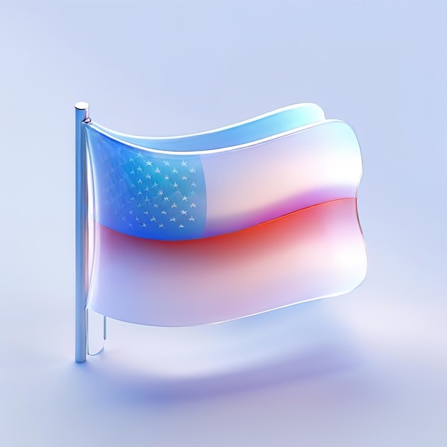 Photo icon of flag glossy glass style