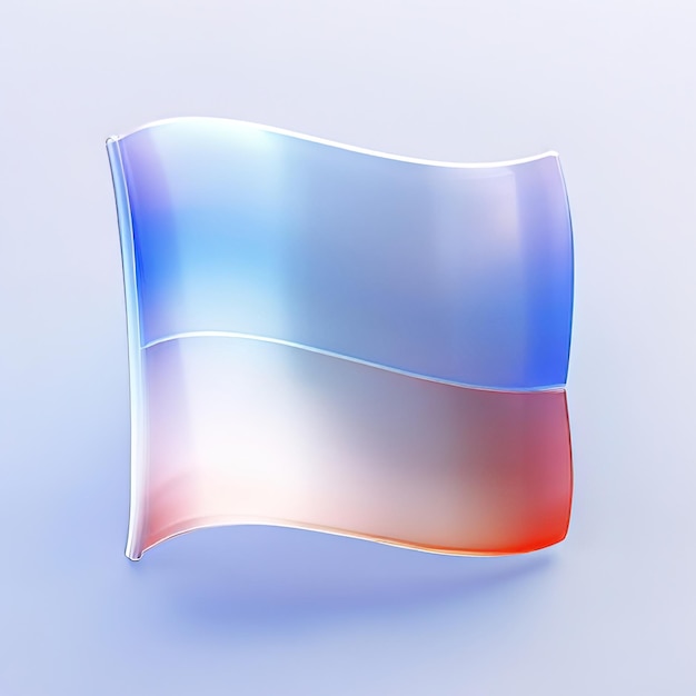 Photo icon of flag glossy glass style