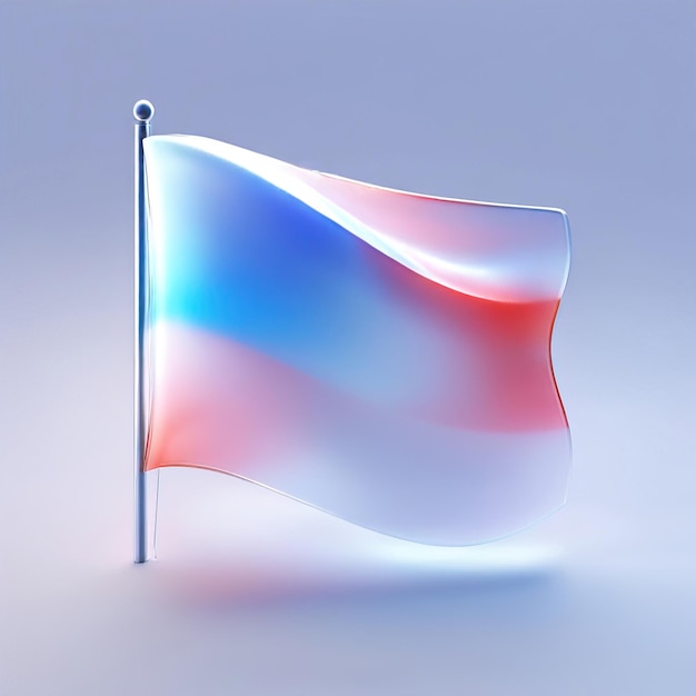 Photo icon of flag glossy glass style