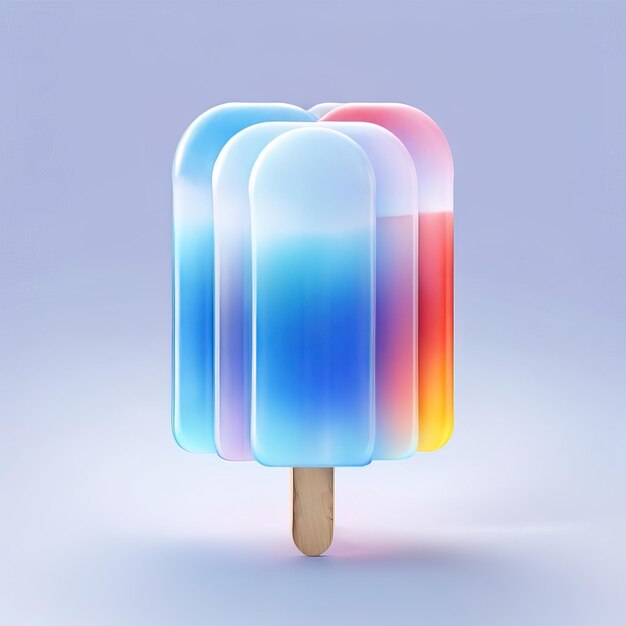 Icon of popsicle Glossy glass style