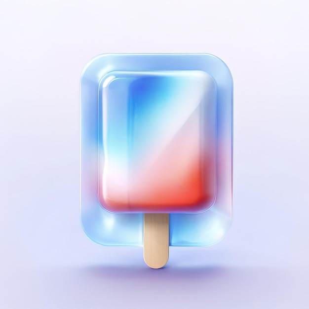 Icon of popsicle Glossy glass style