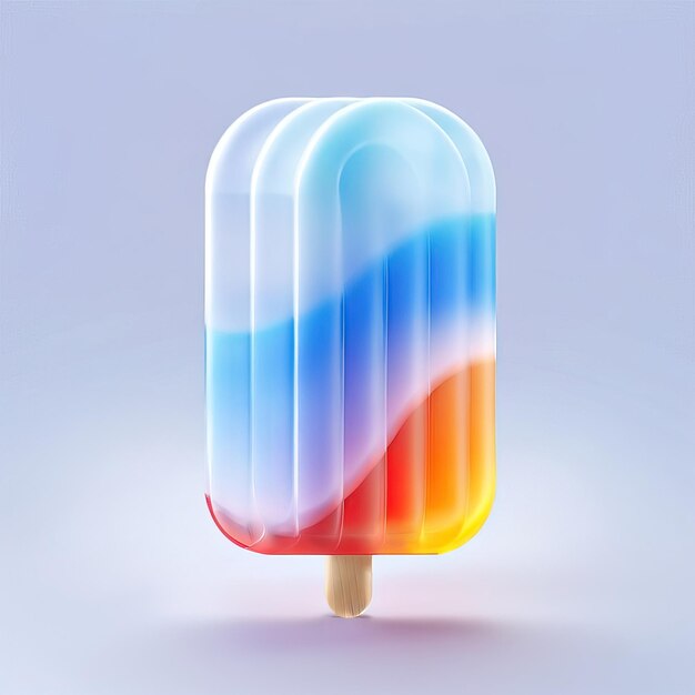 Icon of popsicle Glossy glass style