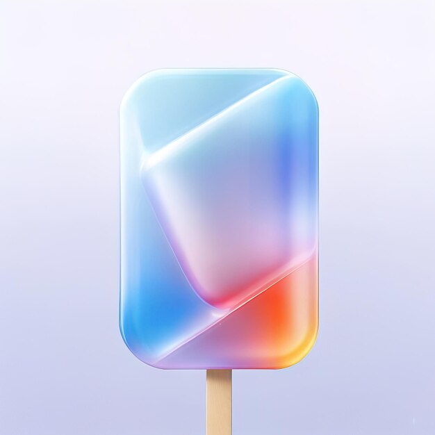 Icon of popsicle Glossy glass style