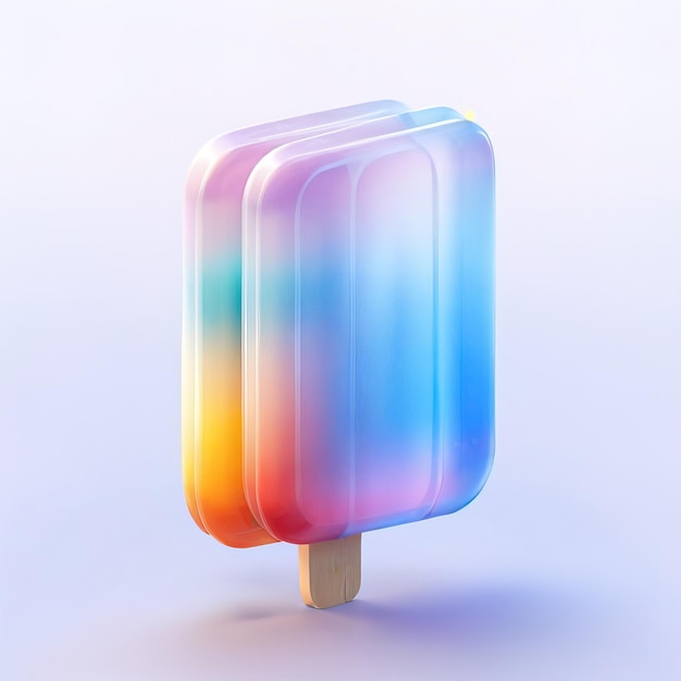 Icon of popsicle Glossy glass style