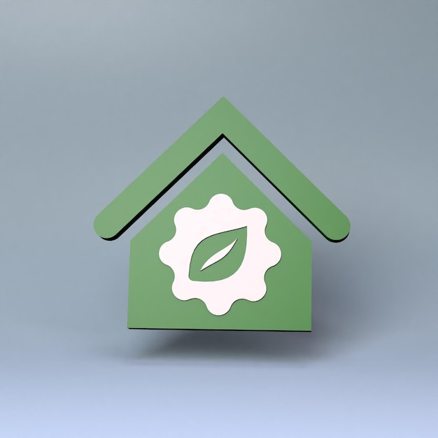 Icon on the theme of ECO ECO friendly concept 3d render