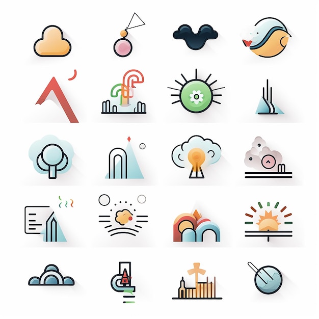 icon trends white background