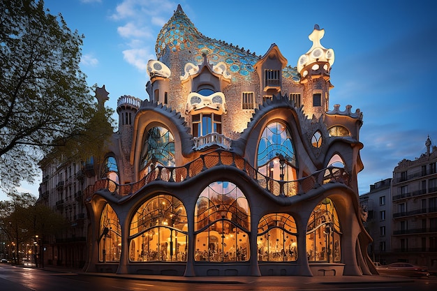 Iconic Casa Batll Building in Barcelona