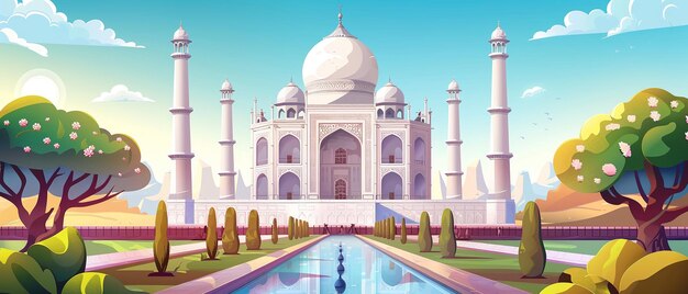 Photo iconic landmarks like the eiffel tower and the taj mahal grace the pages of adobe stock