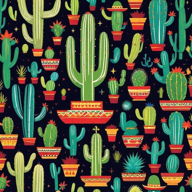 Iconic Mexican Elements and Vibrant Colors