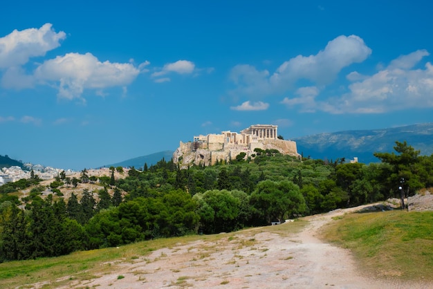 Iconic Parthenon Temple at the Acropolis of Athens Greece