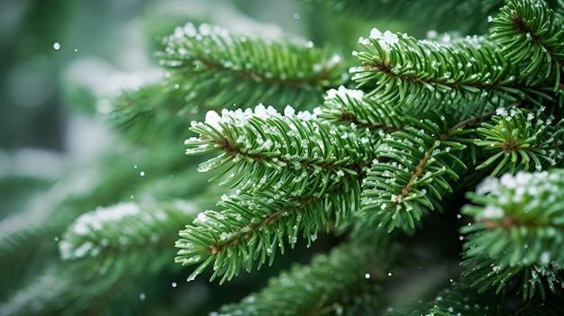 Icy Elegance Close Up of Christmas Tree in Transparent Water Perfect for Christmas Backgrounds