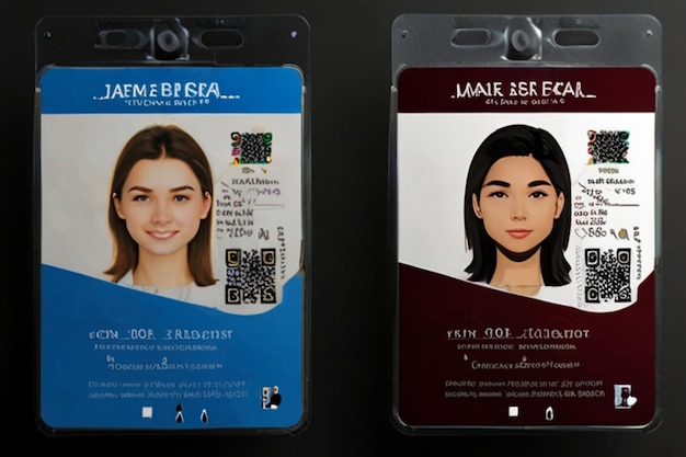 Photo id card mockup design