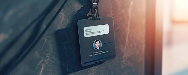 Photo id card mockup with a customizable design ideal for showcasing your identification card designs hyperrealistic 4k photo