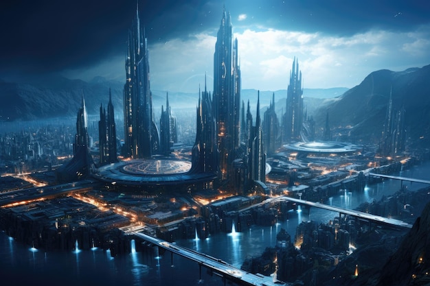 Idea for a city with a futuristic design