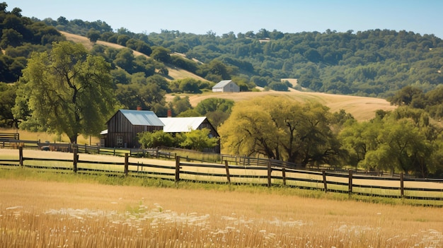 The Idyllic Charm of Rustic Countryside Scenery