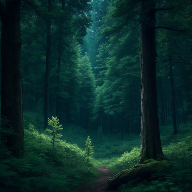 Idyllic Daylight Forest Landscape