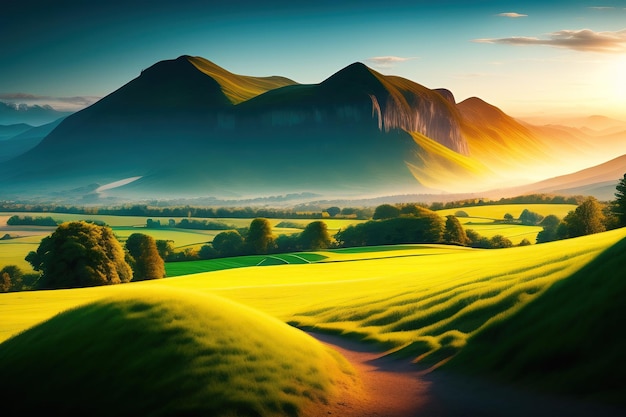 Idyllic Landscape Background