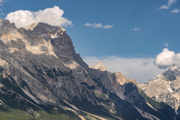 Idyllic landscape with rocky mountain in Alps