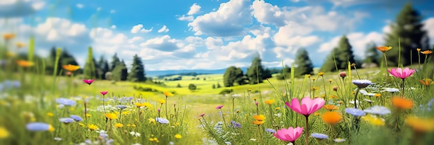 Idyllic Meadow on summer