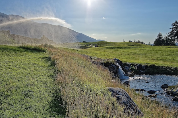 Photo idyllic rural landscape