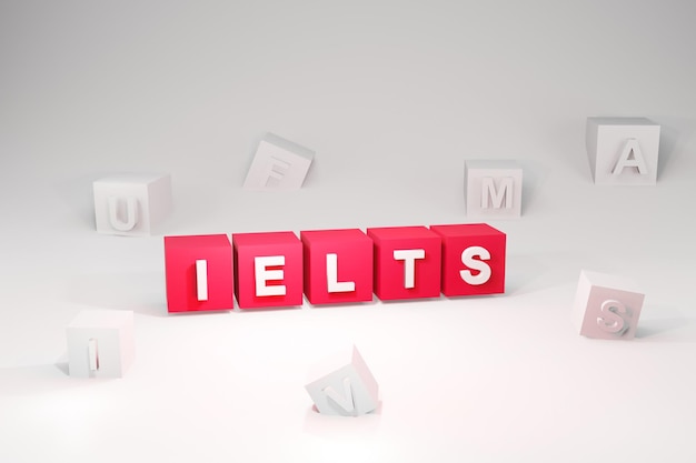 IELTS Exam cube concept, IELTS Test Preparation