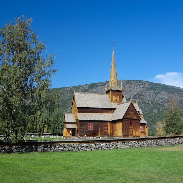 iglesia de madera noruega