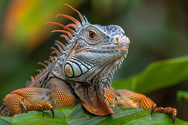 Iguana closeup portrait high quality high resolution