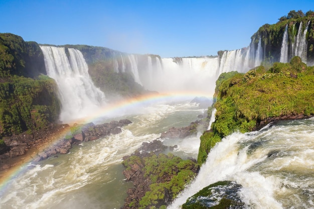 Iguazu Falls are waterfalls of the Iguazu River on the border of the Argentina and the Brazil. Its one of the New 7 Wonders of Nature.