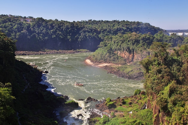 Iguazu falls in Argentina and Brazil