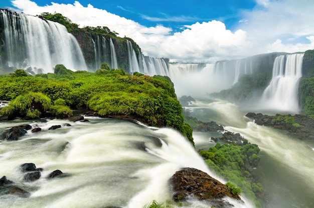 Iguazu falls the largest waterfall in the world south america